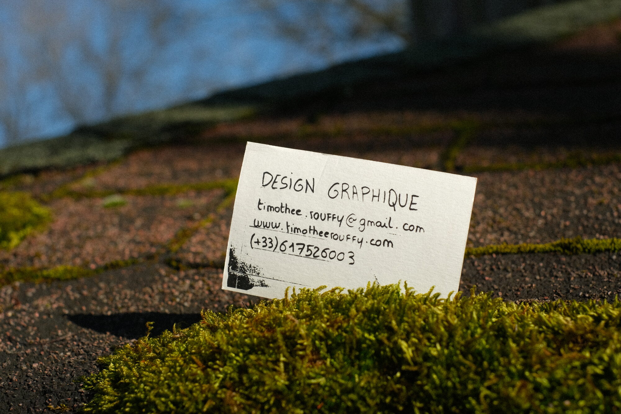 Carte de visite artisanale - Verso